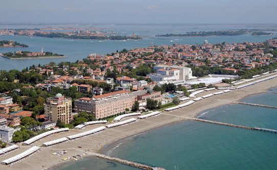 Hotel Excelsior Venice Lido Resort aerial view